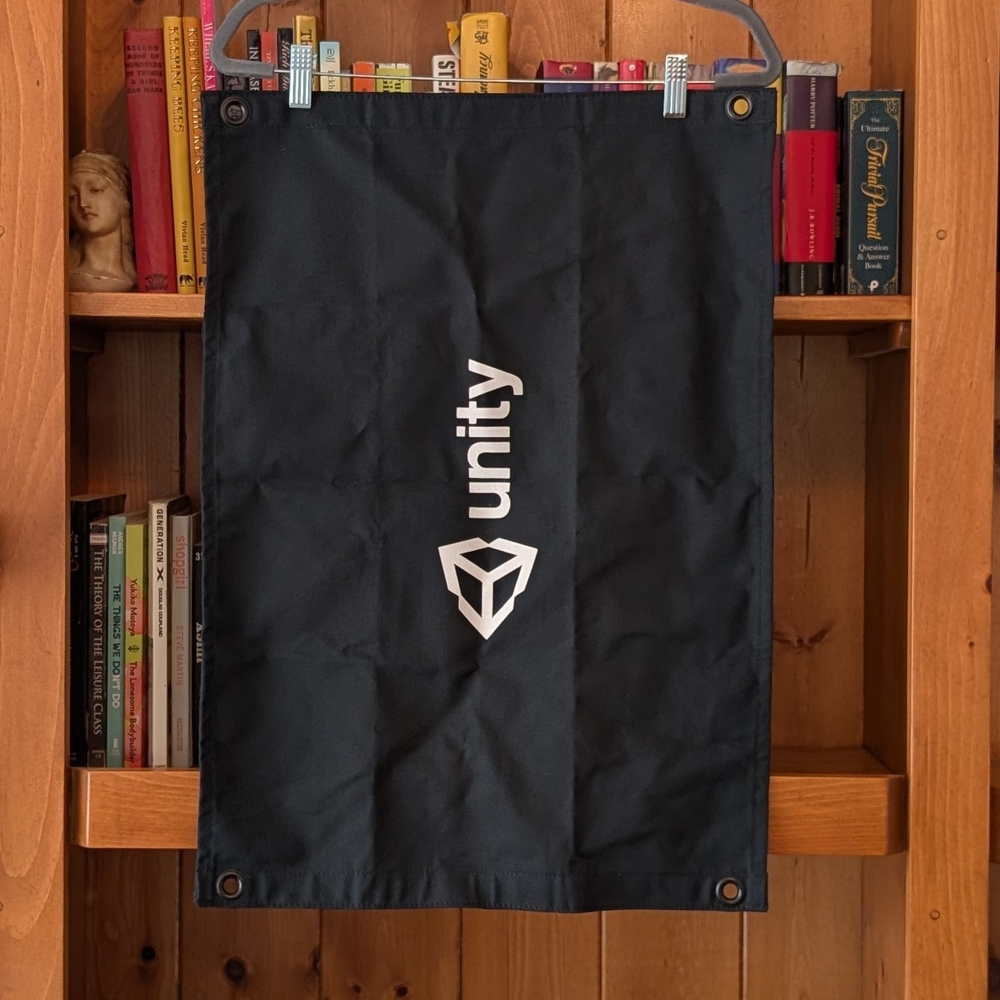 Unity Black Banner and pin